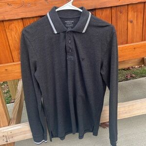 Men’s American Eagle Super Soft fit long sleeve polo shirt. Size small